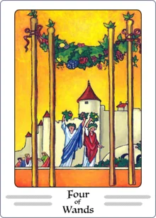 four of wands tarot card