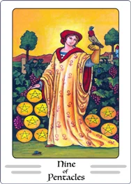 nine of pentacles tarot card
