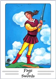 page of swords tarot card