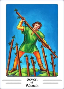 seven of wands tarot card