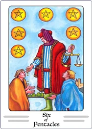 six of pentacles tarot card