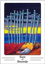 ten of swords tarot card