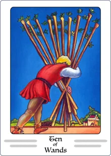 ten of wands tarot card