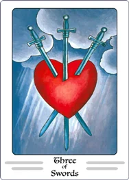 three of swords tarot card