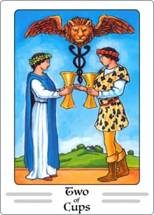 two of cups tarot card