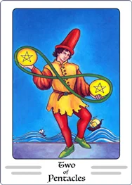 two of pentacles tarot card