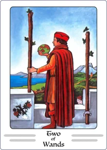 two of wands tarot card