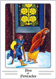 Five of Pentacles Tarot Card