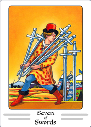 Seven of Swords Tarot Card