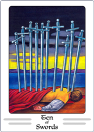 Ten of Swords Tarot Card